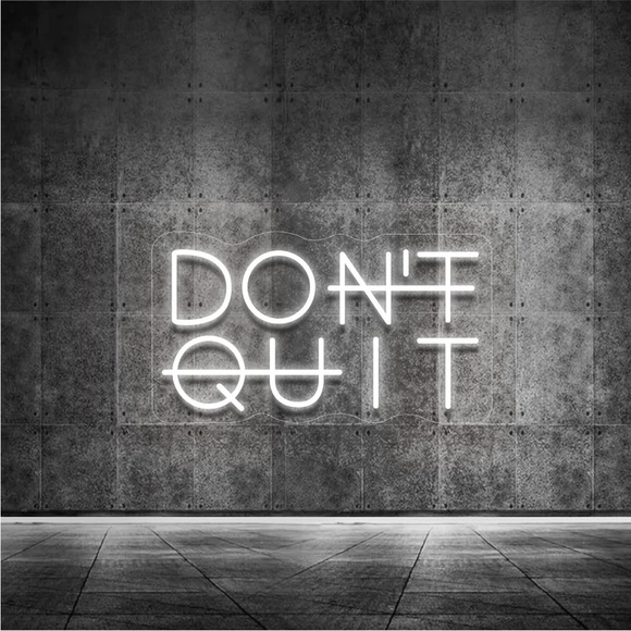 DON'T QUIT/DO IT Pink Cute Neon Sign Light Gym/Work Space/Man Cave/Dorm Decor - Picture 9 of 9